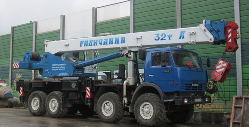 Аренда автокрана Галичанин КС-55729-5В вездеход 32 тонны  